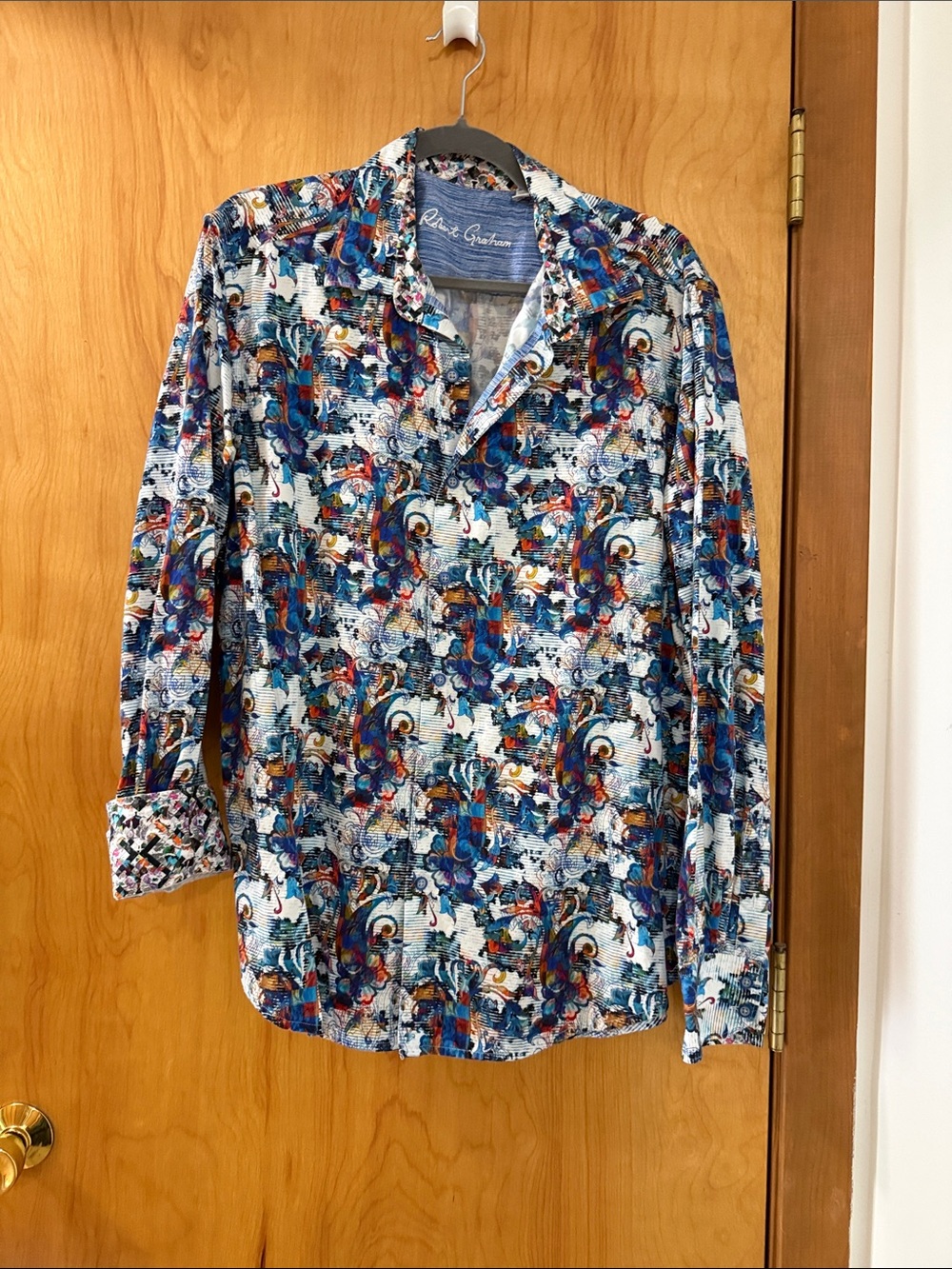 Robert Graham Multicolor Abstract Patterned Long Sleeve Shirt